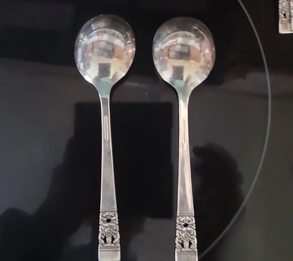 Silver Platedsoop Spoons - Pair